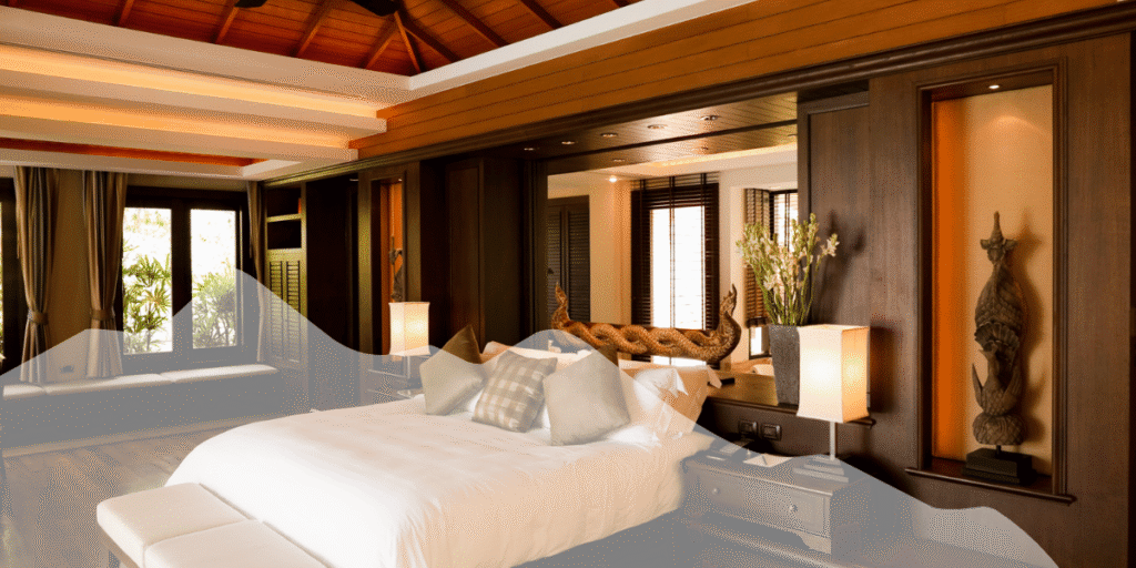 Hotel Room of a traditional luxury hotel in Thailand